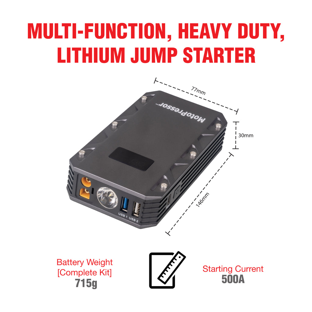500A - Mini Jump Starter Battery