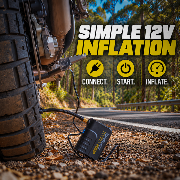 MotoPressor PocketPUMP Combo – Motorcycle Puncture Repair Kit
