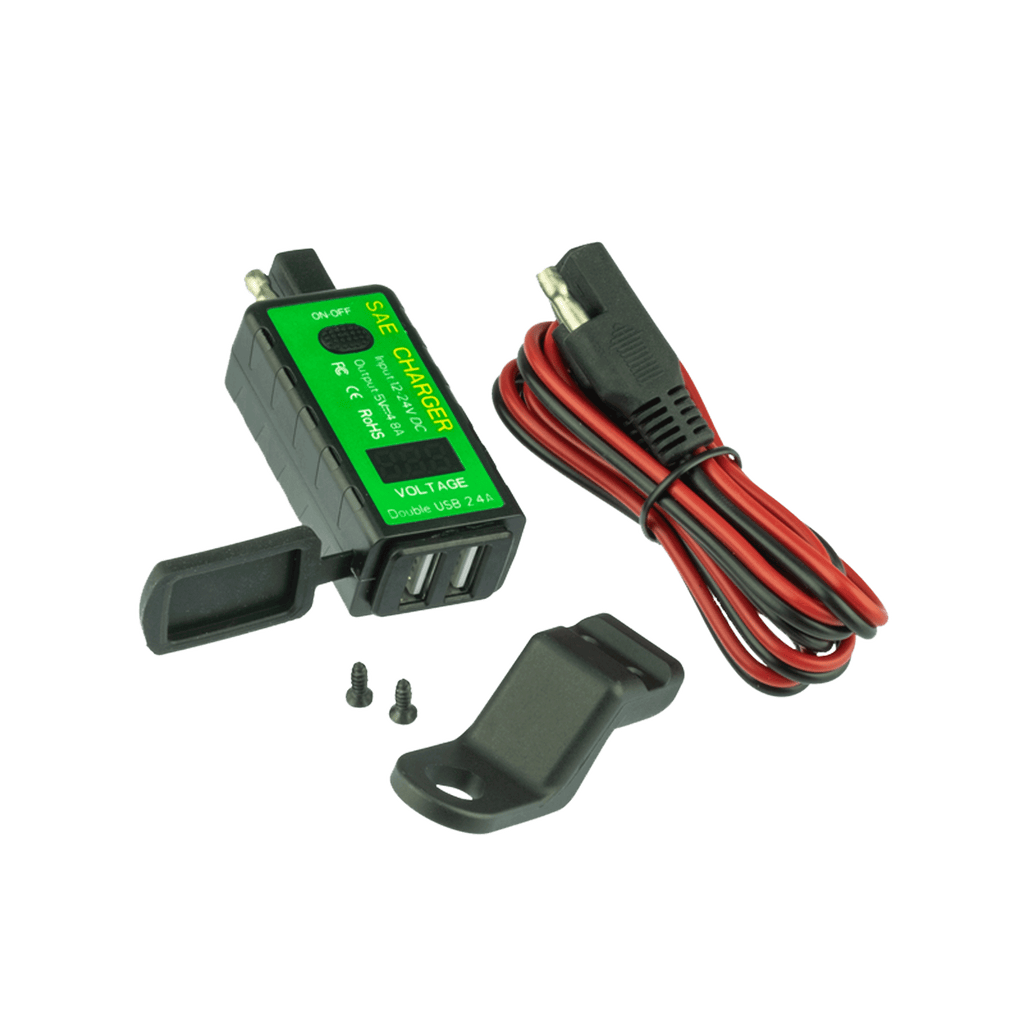 PA013A SAE to Dual USB port adapter and Voltmeter