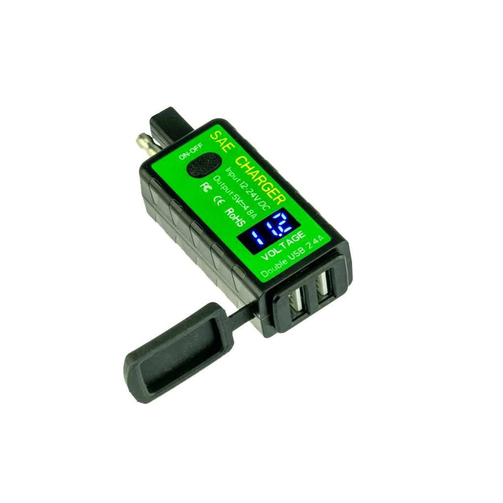 PA013A SAE to Dual USB port adapter and Voltmeter