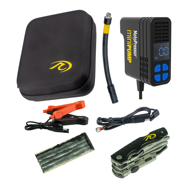 MotoPressor MiniPump V2 and Puncture Repair Tool Combo