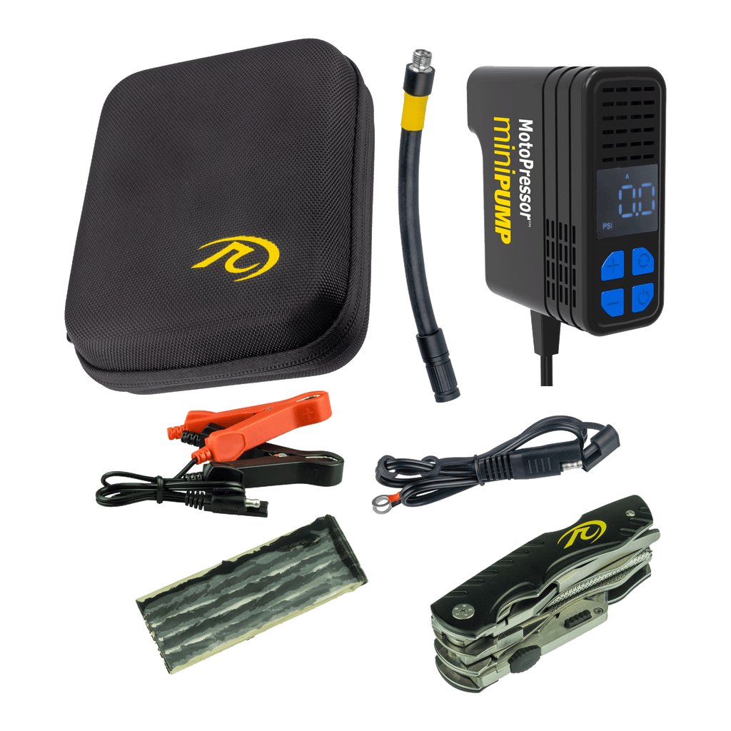 MotoPressor MiniPump V2 and Puncture Repair Tool Combo