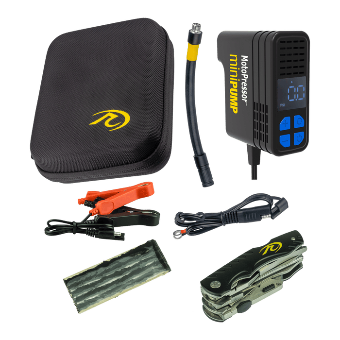 MotoPressor MiniPump V2 and Puncture Repair Tool Combo
