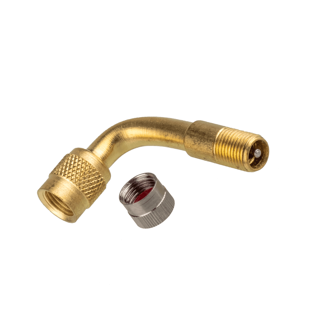 90 Degree Valve Extension Brass or Silver