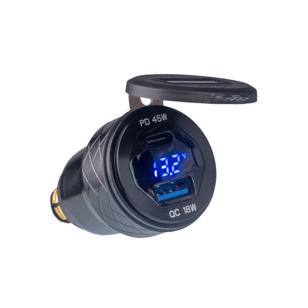 PA032 Plug in dual port USB power adapter/voltmeter