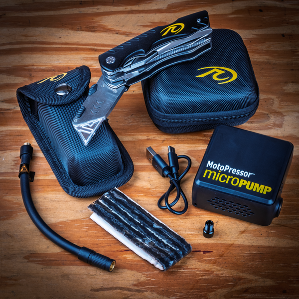 MotoPressor MicroPUMP and Puncture Repair Tool Combo