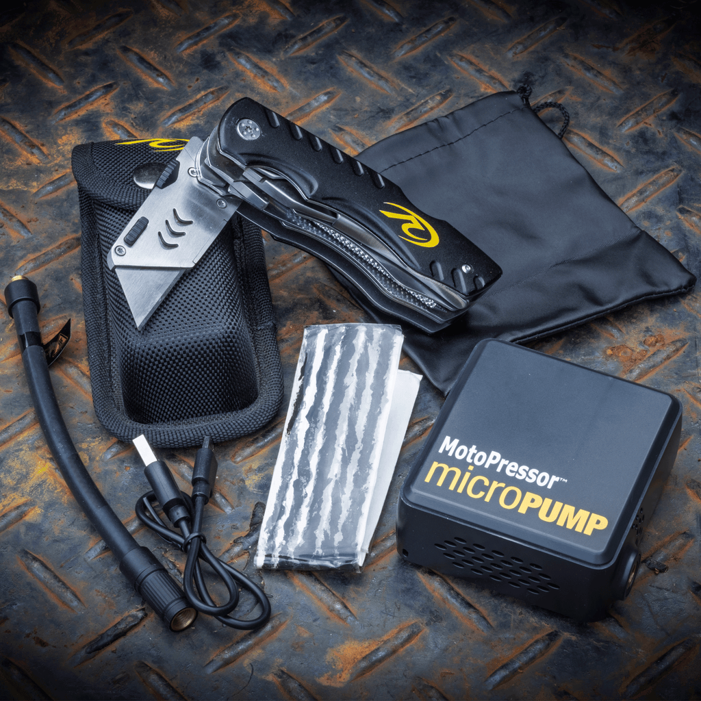 MotoPressor MicroPUMP and Puncture Repair Tool Combo