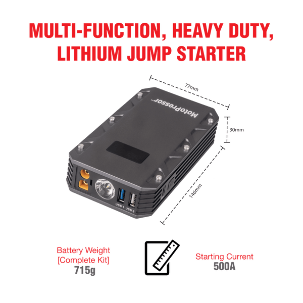 500A - Mini Jump Starter Battery