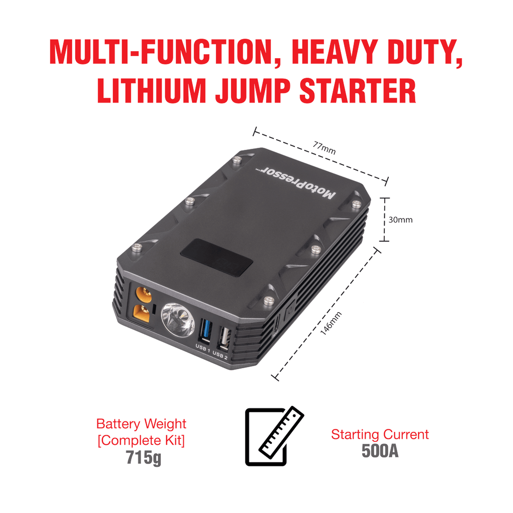 500A - Mini Jump Starter Battery