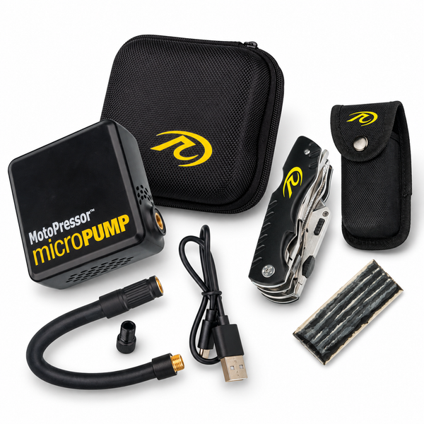 MotoPressor MicroPUMP and Puncture Repair Tool Combo