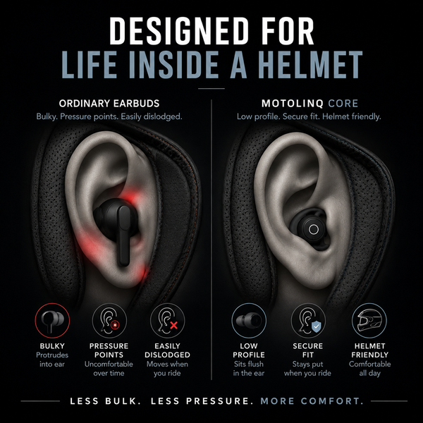 MOTOLINQ Core Wireless Motorcycle Earbuds