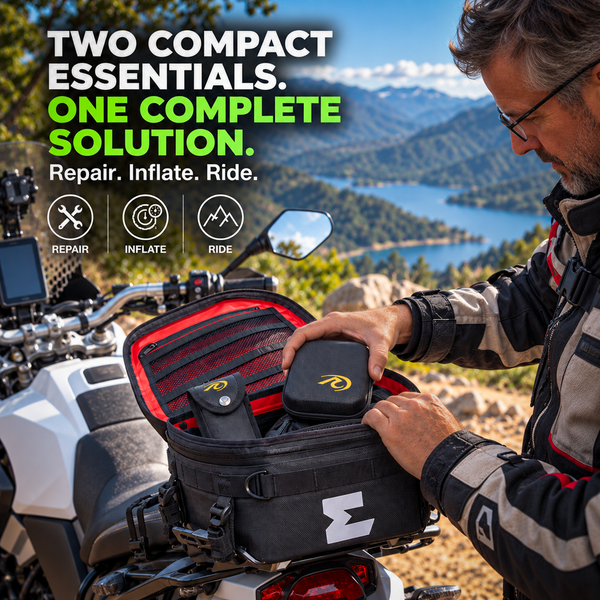 MotoPressor MicroPUMP and Puncture Repair Tool Combo