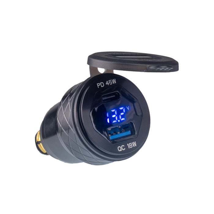 PA032 Plug in dual port USB power adapter/voltmeter