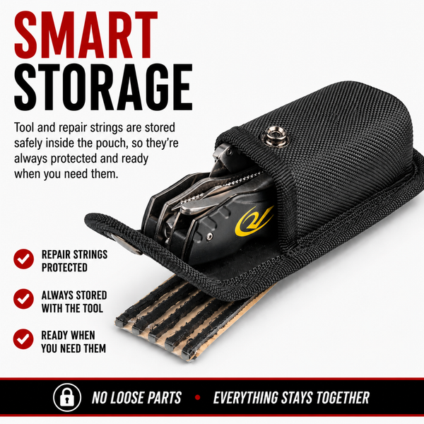 MotoPressor 4-in-1 Motorcycle Puncture Repair Tool