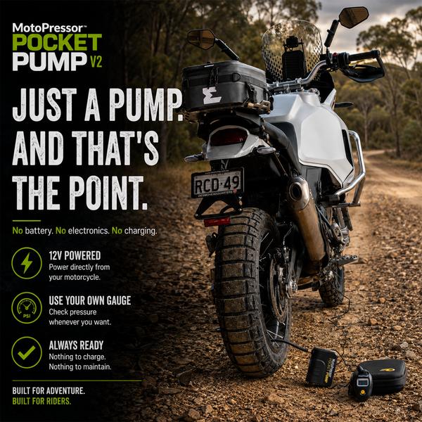 MotoPressor PocketPUMP V2 simple 12V motorcycle tyre inflator
