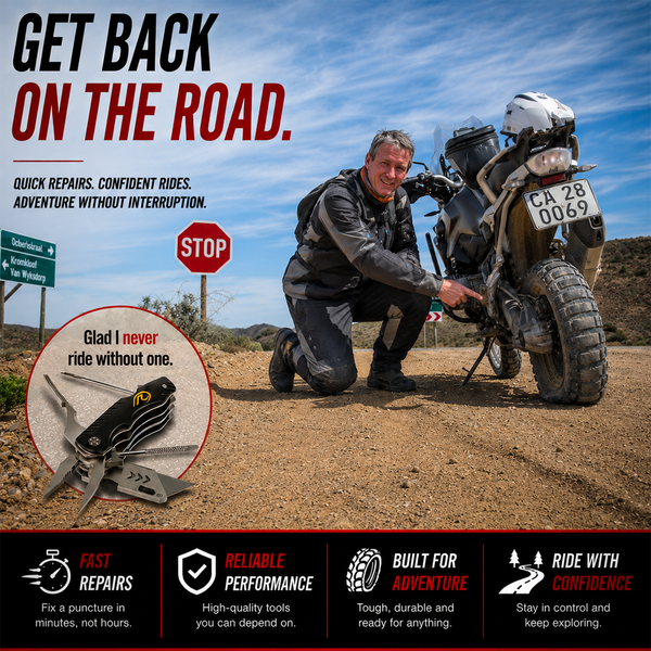 MotoPressor 4-in-1 Motorcycle Puncture Repair Tool