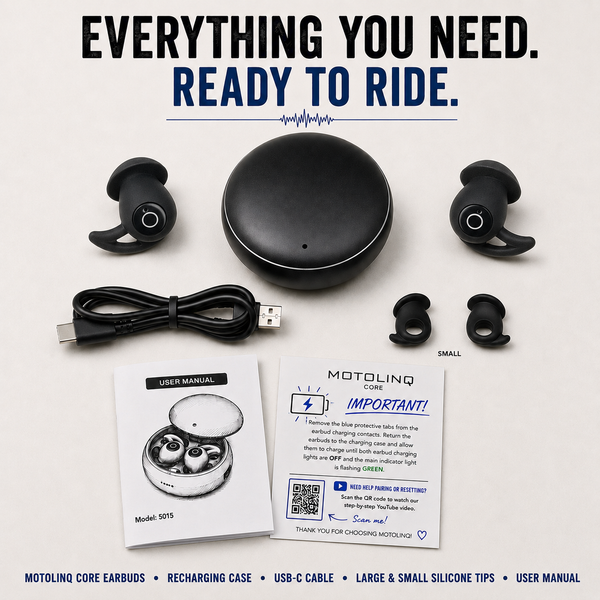 MOTOLINQ Core Wireless Motorcycle Earbuds