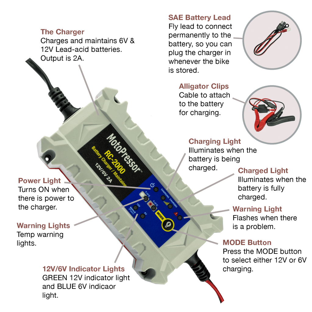 RC-2000 MotoPressor Battery Charger/Maintainer