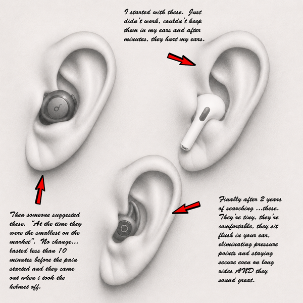MOTOLINQ Core Wireless Motorcycle Earbuds