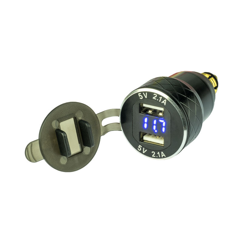 PA012 Dual Port USB Power Adapter and Voltmeter